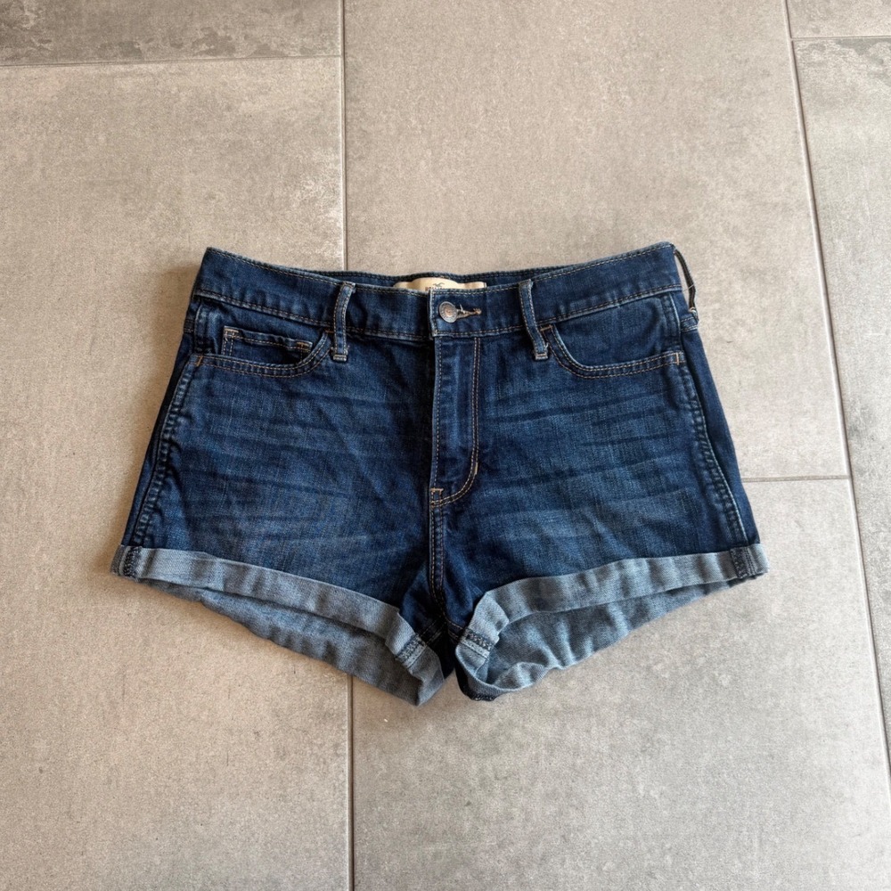 Vintage Y2K Hollister Short-Short Micro Jean Shorts High Rise Cuffed Denim 28